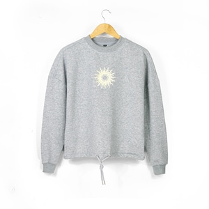 Sun Print Boxy Fit Oversized Yoga Sweatshirt