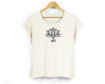 Lotus Flower Shanti Peace T Shirt