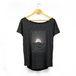 Women&#39;s &#39;Sunrise&#39; Organic-Blend Scoop Neck T-Shirt