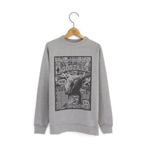 Women&#39;s / Men&#39;s &#39;Godzilla&#39; Retro Vintage-Style Comic Art Sweatshirt