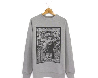 Women's / Men's 'Godzilla' Retro Vintage-Style Comic Art Sweatshirt