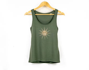 Vintage Sun Tank Top in Organic Khaki Green