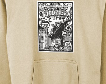 Kids Godzilla Hoodie Boys Retro Godzilla Hooded Sweatshirt