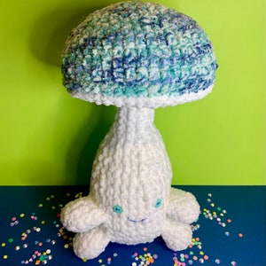 AMANITA - Crochet Mushroom Plush - Sea Blue