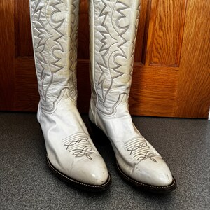 White cowboy boots Etsy Italia