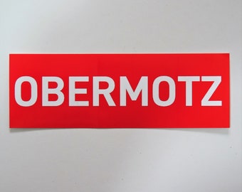 10x Obermotz - Sticker, red