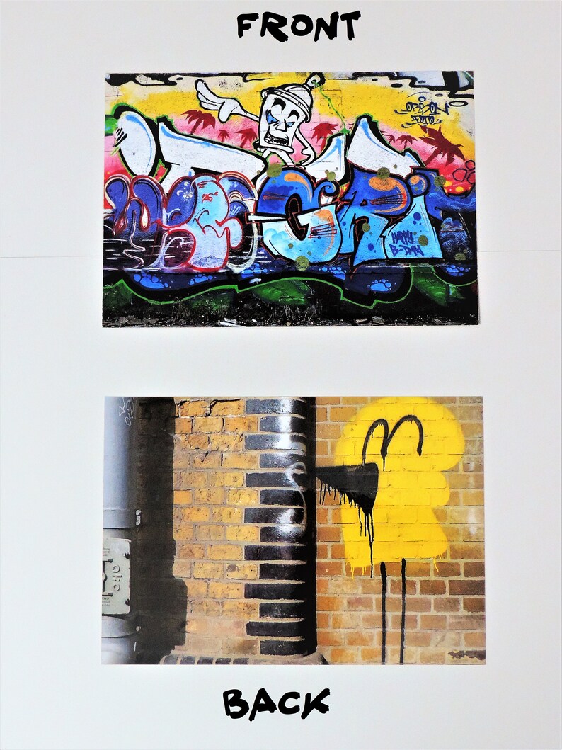 Berlin Graffiti Print DIN A5 Wendekarte beidseitig bedruckt DIY Street Photography Bild 2