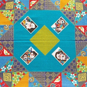 Vintage Japanese Handkerchief / Japanese Art / Art Handkerchief