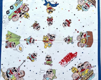 Vintage Tsurupika Hagemaru Handkerchief / Manga Handkerchief