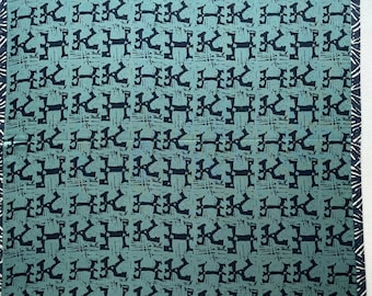 Vintage Hiroko Koshino Art Handkerchief: Japanese Design