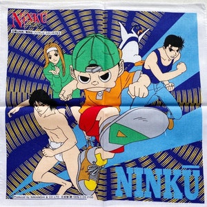 Vintage 90s Ninku Manga Cartoon Handkerchief