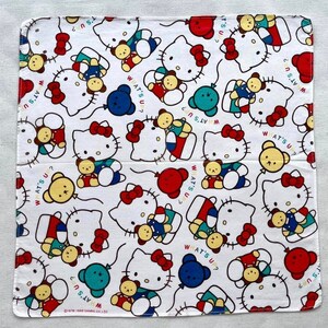 Vintage Hello Kitty Handkerchief / Vintage Sanrio Handkerchief / Cartoon Handkerchief