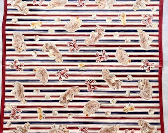 Vintage Japanese Animal Print Handkerchief