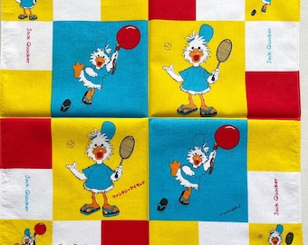 Vintage Jack Quacker Duck Handkerchief: Animal Print