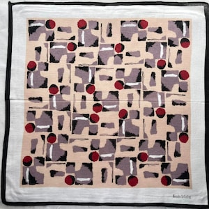 Vintage Japanese Handkerchief / Japanese Art / Art Handkerchief