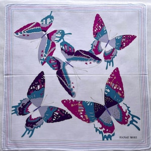 Fazzoletto vintage Hanae Mori Butterfly: stampa natura