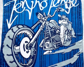 Vintage 2003 Motorcycle Handkerchief: Japanese Biker Design
