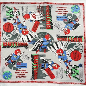 Vintage Buttaman Comics Handkerchief