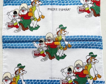Vintage90s Parque Espana / Shima Spain Village Handkerchief - Etsy