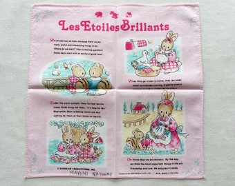 Vintage Rabbit Handkerchief