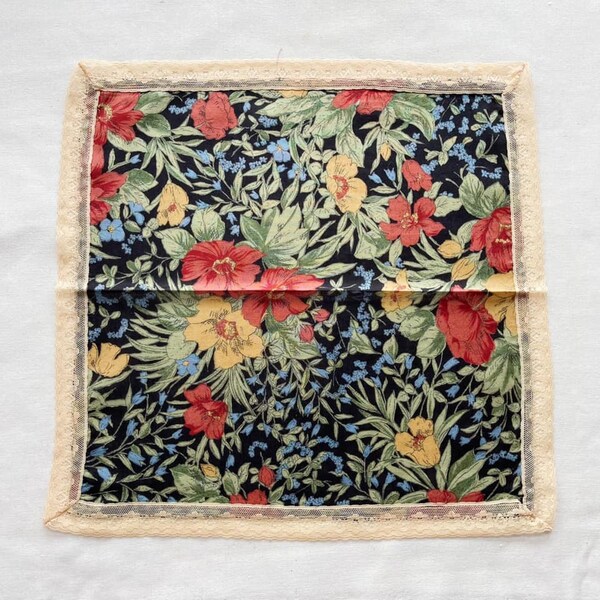 Vintage Floral Handkerchief