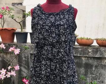 Vintage Sleeveless Dress Size.L Cute Short dress minimalist retro style