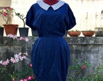 Vintage meid jurk Size.L-XL Leuke jurk minimalistische retro stijl