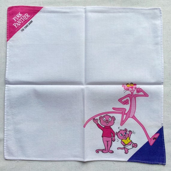 Vintage pink panther handkerchief