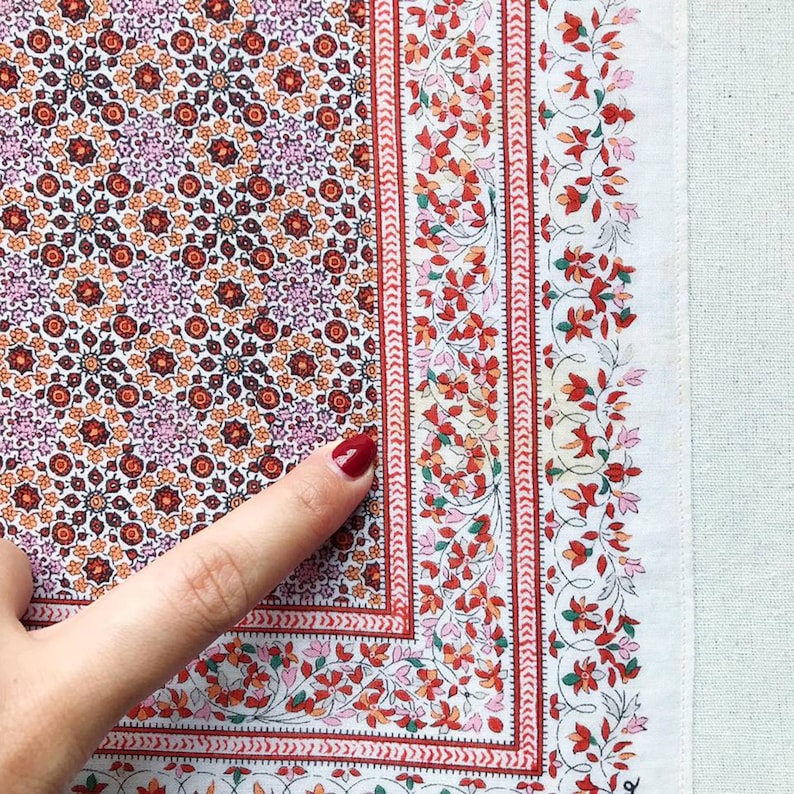 Vintage flower Handkerchief
