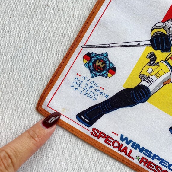 Vintage 1990 Special Rescue Police Winspector Handkerchief / Manga