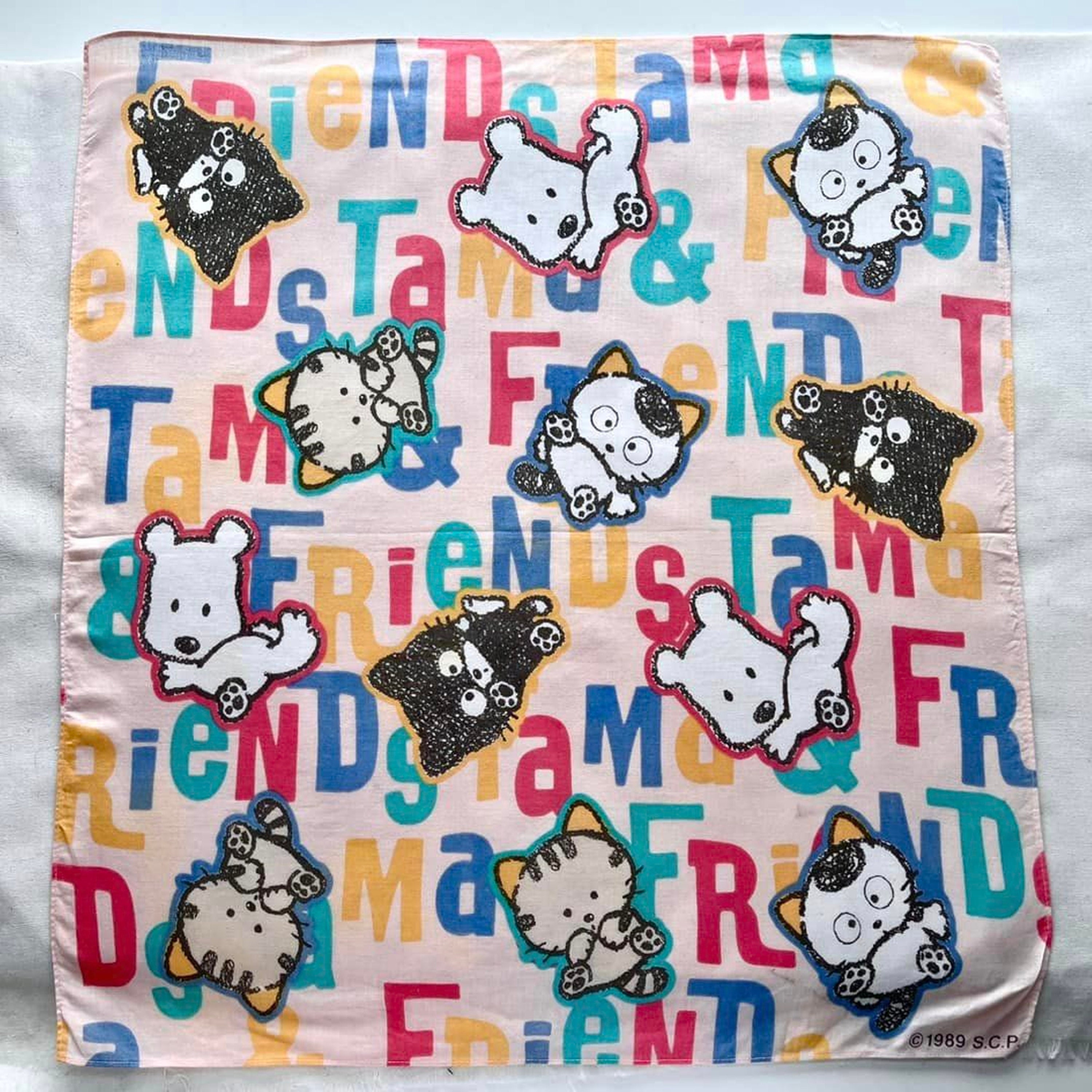 1989年ヴィンテージ「タマと仲間たち」漫画ハンカチ - Etsy 日本