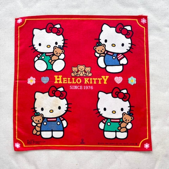 Vintage Hello Kitty Handkerchief / Vintage Sanrio Handkerchief