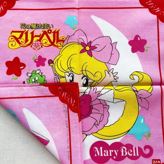 Vintage 90s Mary Bell Handkerchief: Anime Manga Flower Witch - Etsy