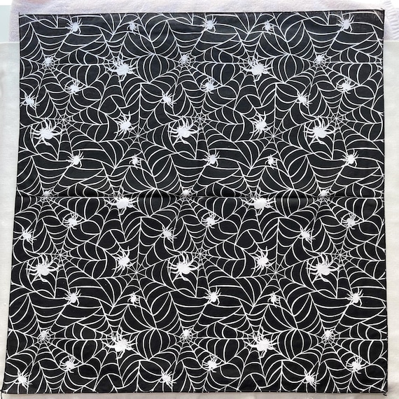 Vintage Spider Web Handkerchief: Halloween Decor