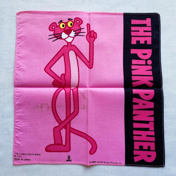 Vintage pink panther handkerchief