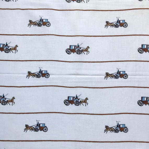 Vintage Horse drawn carriage man Handkerchief - image 2