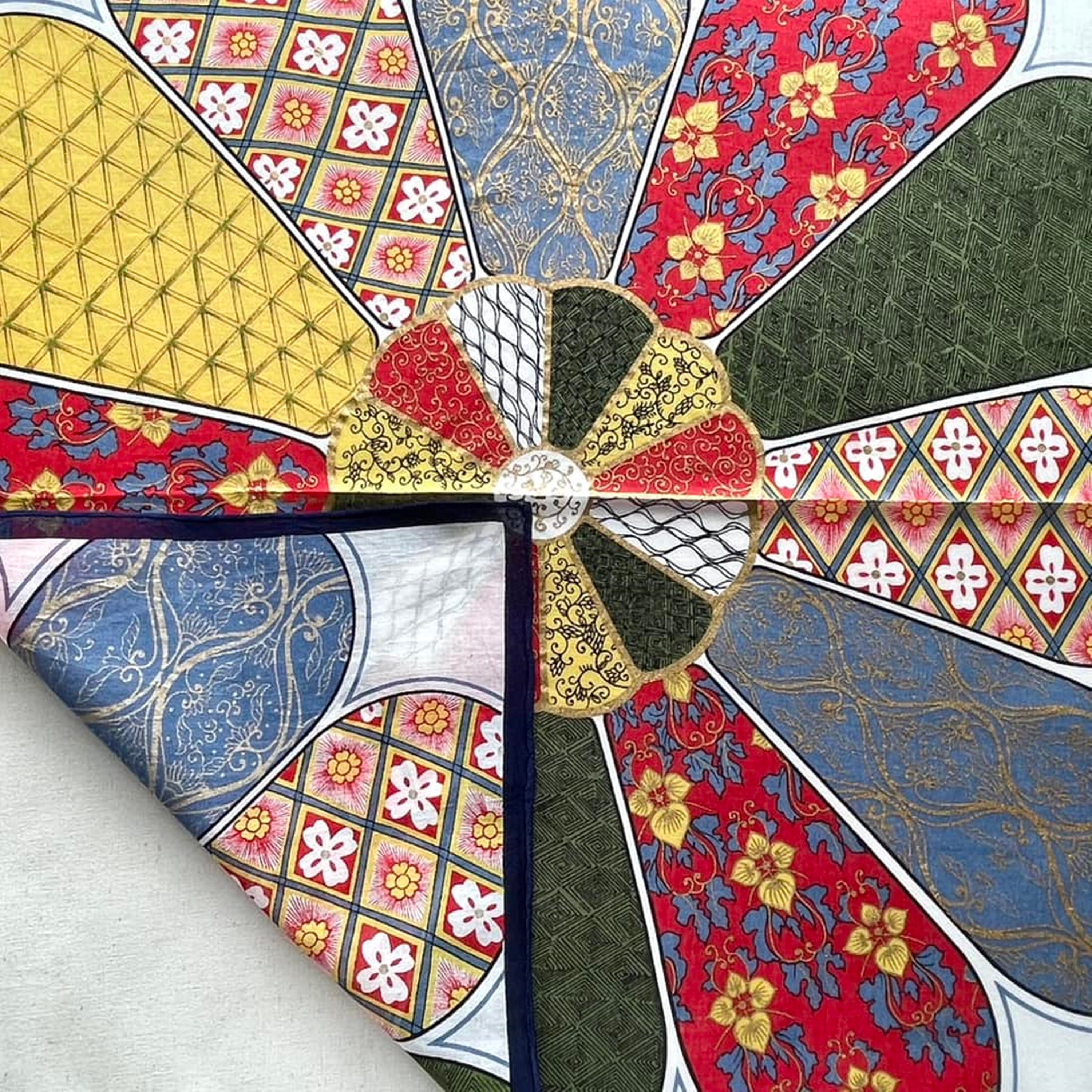 Vintage Floral Handkerchief: Japanese Style, 18