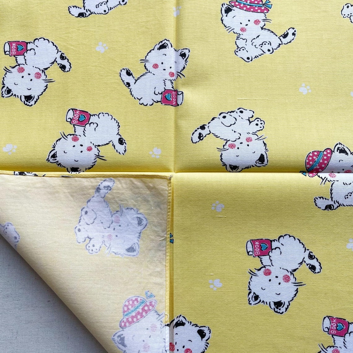 Vintage Cat Handkerchief - Etsy