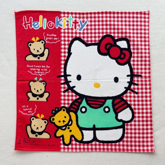 Vintage Hello Kitty Handkerchief / Vintage Sanrio Handkerchief