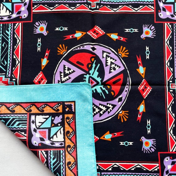 Vintage Native American Handkerchief: Tribal Souvenir - Etsy