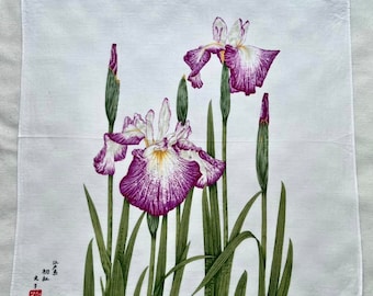 Vintage Japan Flower Handkerchief