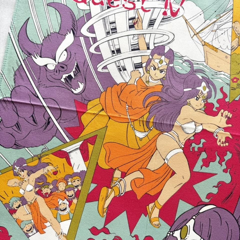 1990年製 ヴィンテージ ドラゴンクエストIV ハンカチ：ゲーム漫画