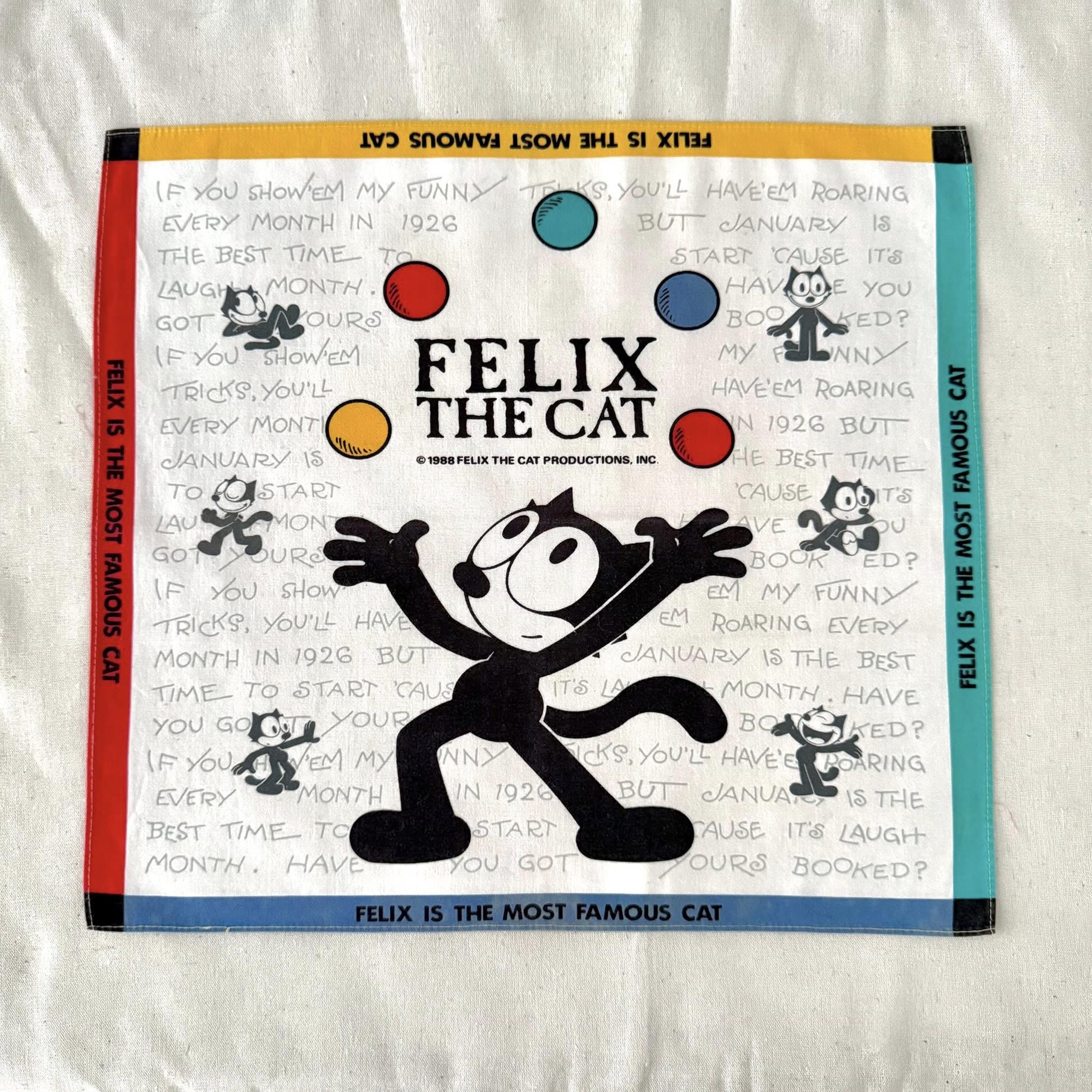 Vintage 1988 Felix the Cat Handkerchief - Etsy