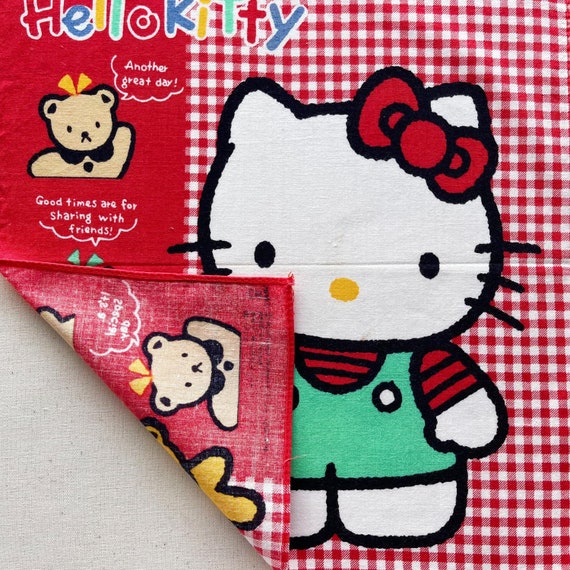 Vintage Hello Kitty Handkerchief / Vintage Sanrio Handkerchief