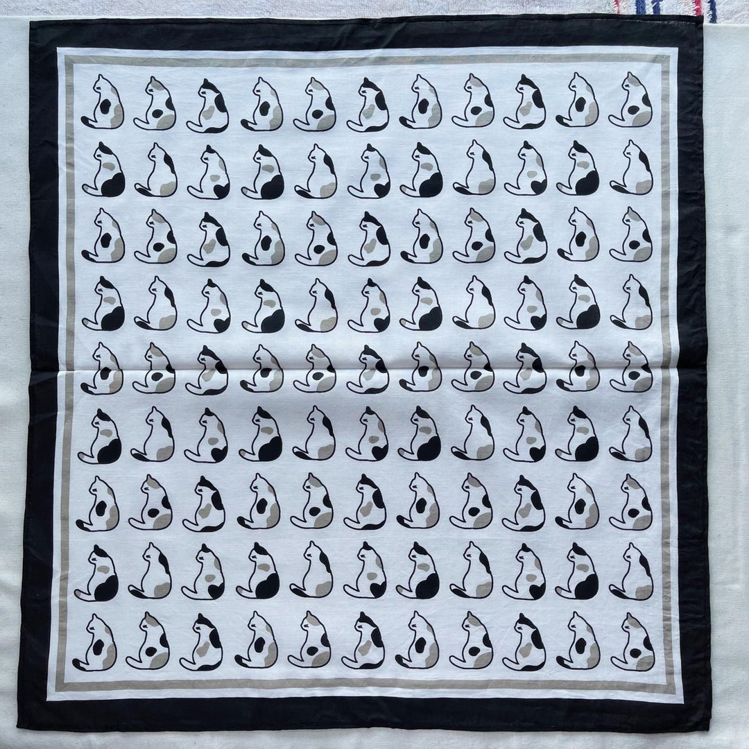 Vintage Cat Handkerchief - Etsy