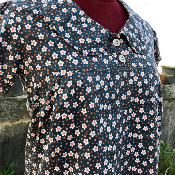 Vintage Flower blouse Size.S Cute blouse minimali… - image 3