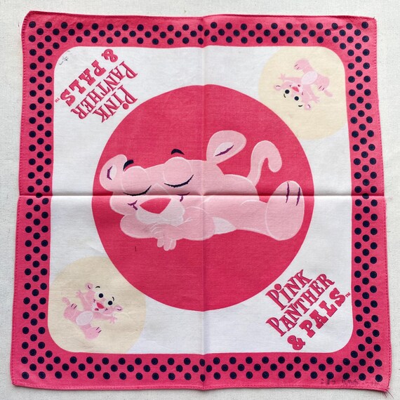 Vintage pink panther handkerchief