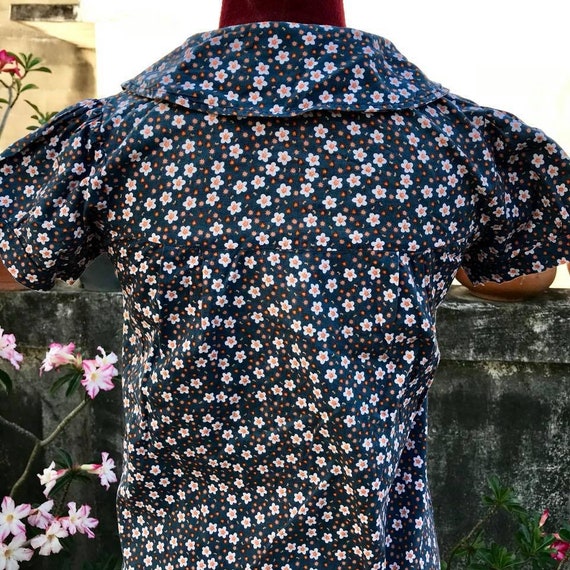Vintage Flower blouse Size.S Cute blouse minimali… - image 6