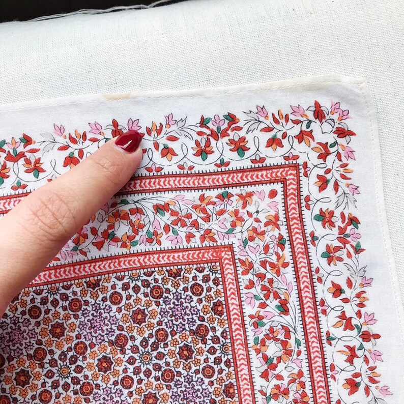Vintage flower Handkerchief
