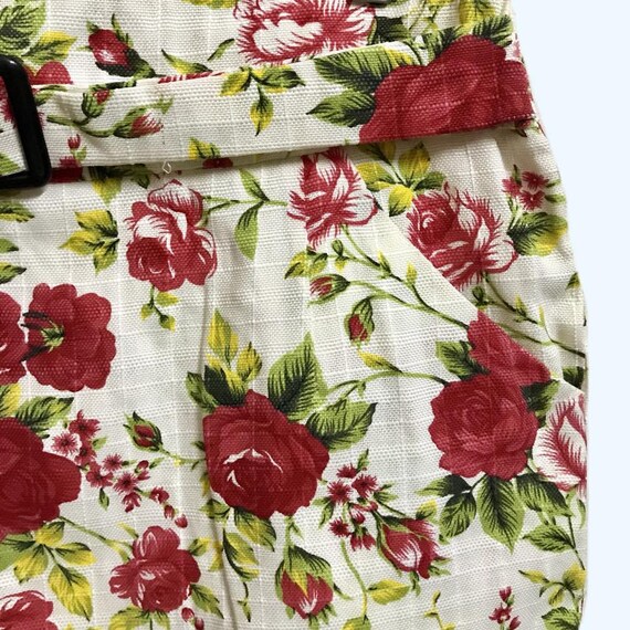 Vintage Skirt Waist 31" 70s Retro Skirt Floral Pa… - image 5